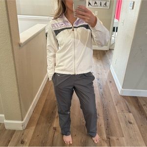 Nike Vintage gray and purple windbreaker sweatsuit track suit